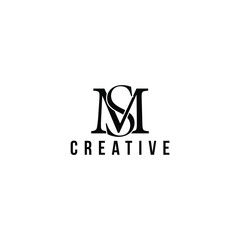 Letter M S icon logo design template.creative initial S M symbol. Creative modern elegant trendy unique artistic black and white color MS SM M S initial  letter icon logo.
