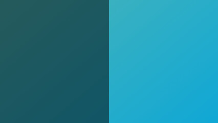 An illustration of a green and light blue gradient with one-half darkened.