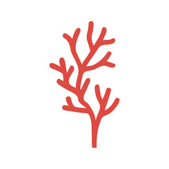 Obraz premium Tropical coral. Hand drawn vector illustration for travel design.