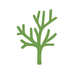 Fototapeta premium Tropical coral. Hand drawn vector illustration for travel design.