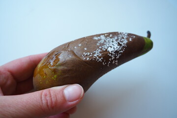 The pear became moldy. A mold or mould. The dust-like, colored appearance of molds is due to the...