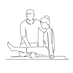 osteopath performing physical therapy