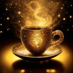 Foto op Plexiglas Hot black tea in magic cup © 0635925410