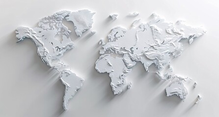 3D world map illustration	