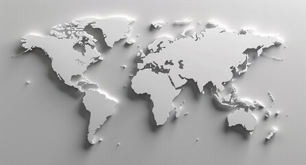 Fototapeta na wymiar 3D world map illustration 