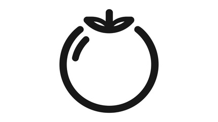 Vector Tomato icon. art design, outline illustration