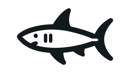 shark sign icon on a white background