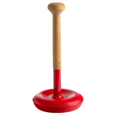 Red rubber plunger isolated on transparent background