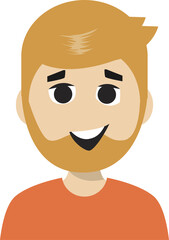 Obraz premium Smiling Man Avatar, Smiling Character Likeable
