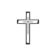 Crucifix icon. Easter. Vector illustration on a white background.