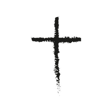 Crucifix icon. Easter. Vector illustration on a white background.