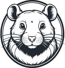 Rat emblem, vector illustration - 746745614