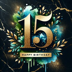 Dazzling 15th Birthday Colorful Celebration