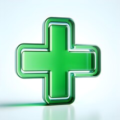 Fototapeta premium green cross symbol pharmacy icon