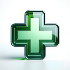 green cross symbol pharmacy icon