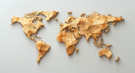 3D world map illustration