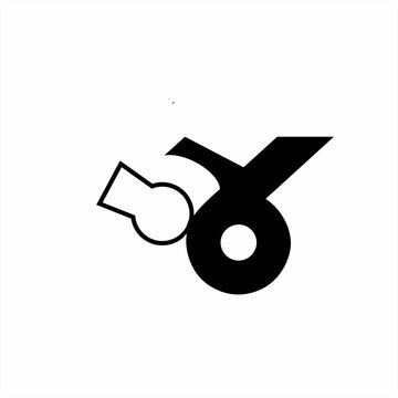 Unique gamma symbol logo design with number 56.