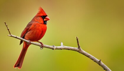 a red bird sitting on a tree branch with a blurry back ground behind it and a blurry back ground behind it.