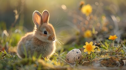 Happy Easter background. Ai generative