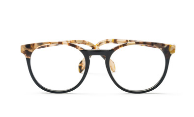 Reading glasses with tortoiseshell frames isolated on white - 746751064