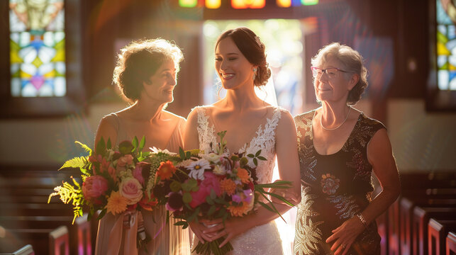 Radiating Pride: Trans Woman Weds, Joined by Two Mothers