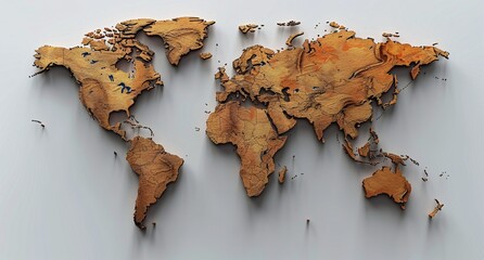 3D world map illustration