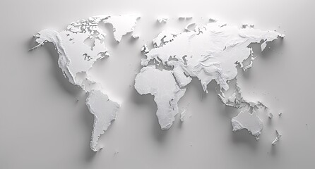 3D world map illustration