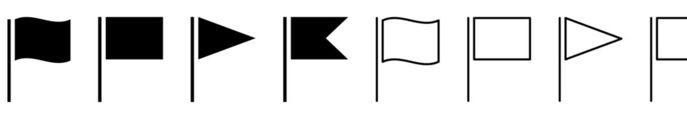 Flag icon set. Vector illustration, EPS10