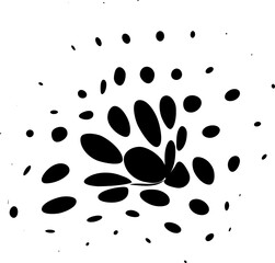 Dotted halftone waves 