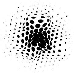 Dotted halftone waves 