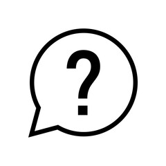 Question Mark in Bubble Icon. Vector illustration