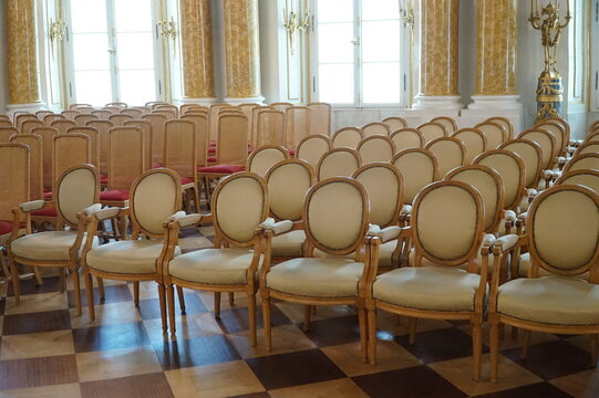 Hall For Meetings And Conferences With Antique Furniture