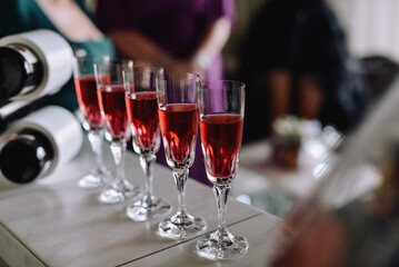 glasses of champagne