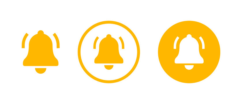 Notification bell icon set