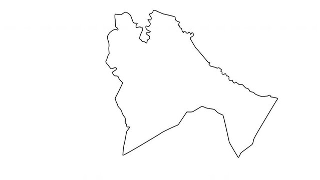 Animated sketch of Sennar's map of Sudan
