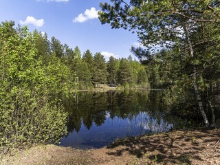 Obraz premium Beautiful landscape on the Vsevolozhsk Lakes, in the Leningrad region in North-West Russia