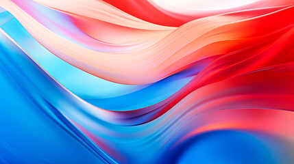 A close-up view of a vibrant abstract background featuring shades of blue and red. The colors blend and swirl together, creating a dynamic and eye-catching pattern.