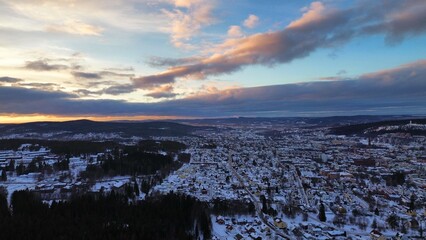 sunset in the mountains