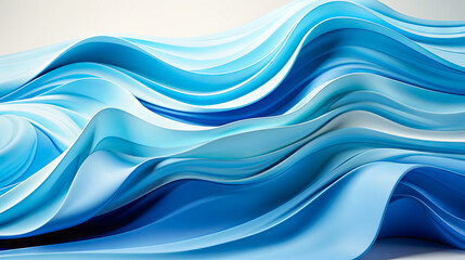 The background features wavy lines in blue and white colors, creating a dynamic and modern visual effect