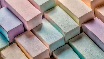 soft pastel blocks in a pleasing arrangement creating a serene abstract background - obrazy, fototapety, plakaty
