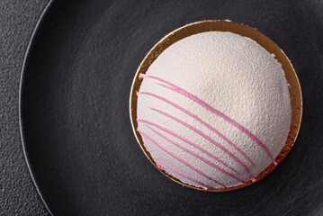 Delicious sweet colorful mochi desserts or ice cream with rice dough and toppings