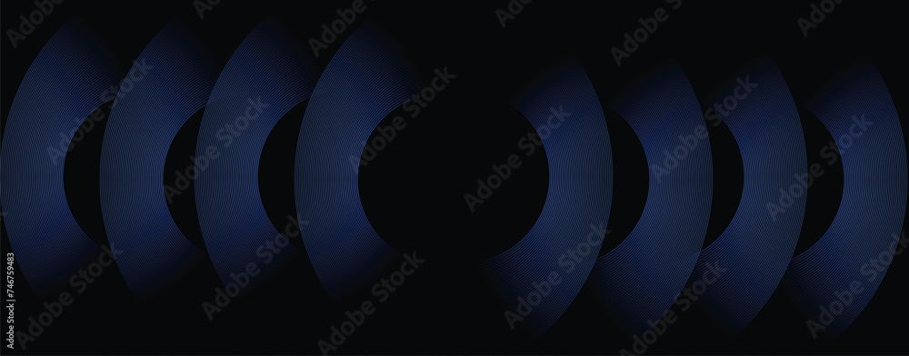 Poster circle trendy bright lines design. modern line gradient background. abstract wave element for design