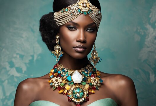 illustration, innovative art recycled materials into stunning jewelry pieces, handmade, upcycle, craft, sustainable, fashion, handcrafted, design, repurpose, green, ethical, woman, earrings, necklace