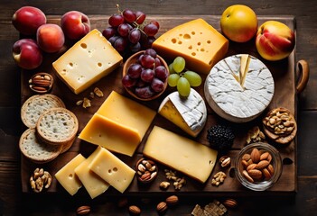 illustration, guide perfect cheese pairing, food, wine, fruit, gourmet, platter, flavor, nutrition, dairy, variety, snack, selection, bread, board, meal, dining