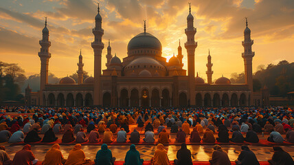 Finding solace and spiritual renewal in the heart of the mosque - obrazy, fototapety, plakaty