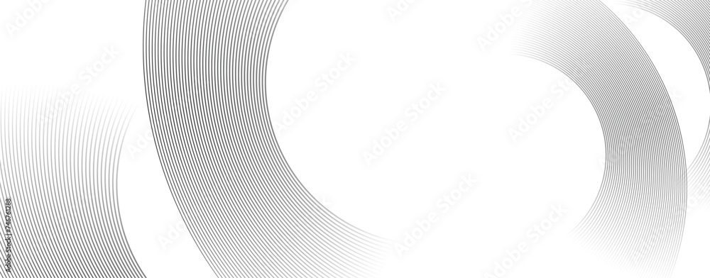Poster circle trendy bright lines design. modern line gradient background. abstract glowing circle lines on