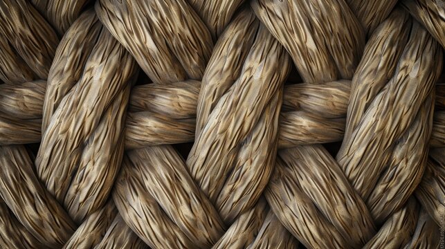 Braided rope texture background patern Generative AI