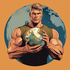 hold the planet in your hands. ai generated