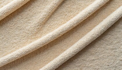 surface of felt background fabric texture in cream beige color