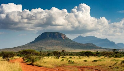 african savanna landscape natural park